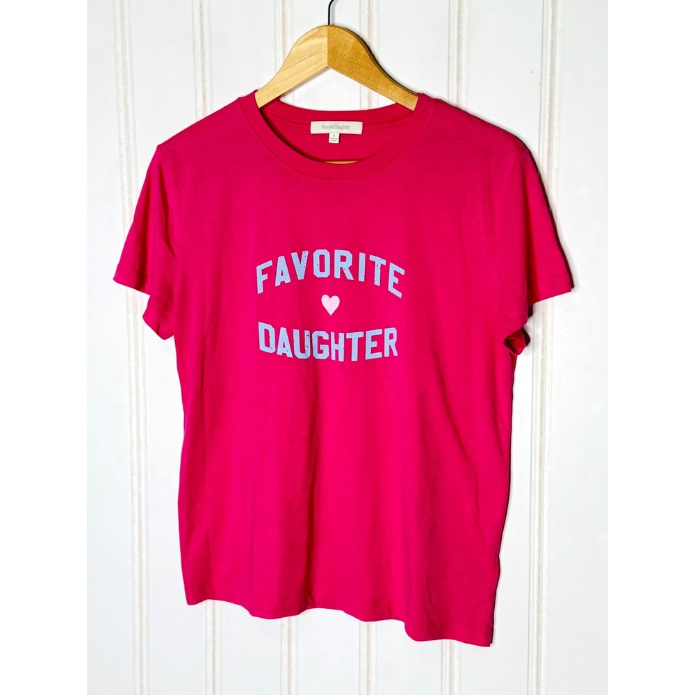 Favorite Daughter Womens Pink Graphic Tee Short Sleeve Crew Neck T-Shirt Medium - Picture 3 of 9